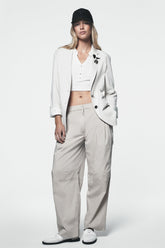 POPLIN ZIP CARGO PANT