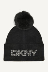 DISCO DKNY FAUX FUR POM HAT