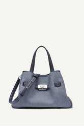 BRYAR DENIM SMALL SATCHEL