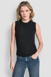 CREW NECK SLEEVELESS SWEATER