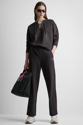 HIGH-RISE RIB TRACK PANTS