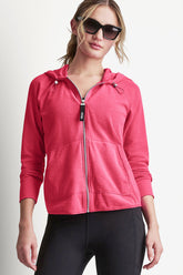 MINI WAFFLE FULL-ZIP HOODIE