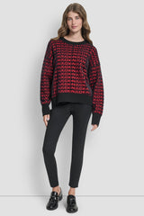FUR ALL OVER LOGO SWEATER