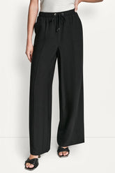 SEAMED WIDE LEG PULL-ON PANT