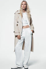 LONG BELTED TRENCH COAT