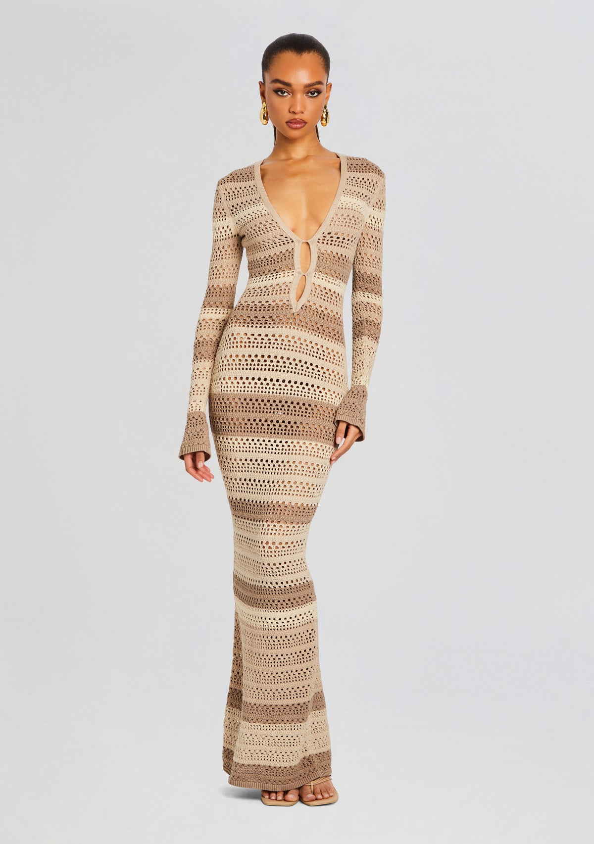 Lilith Knit Crochet Maxi Dress