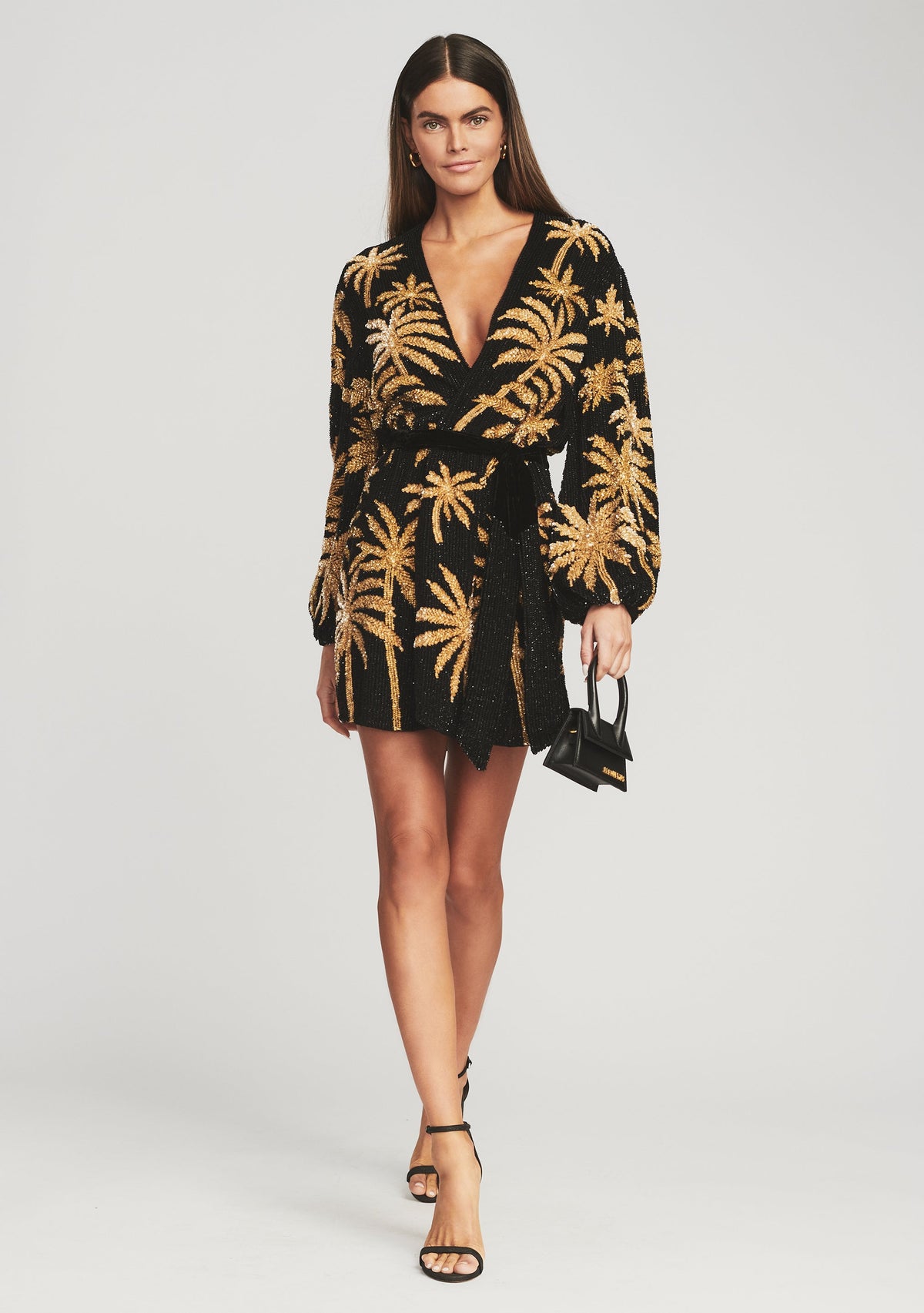 Gabrielle Sequin Palm Robe