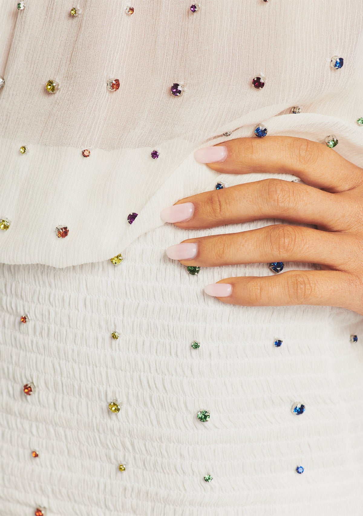 Taisha Embellished Silk Chiffon Dress