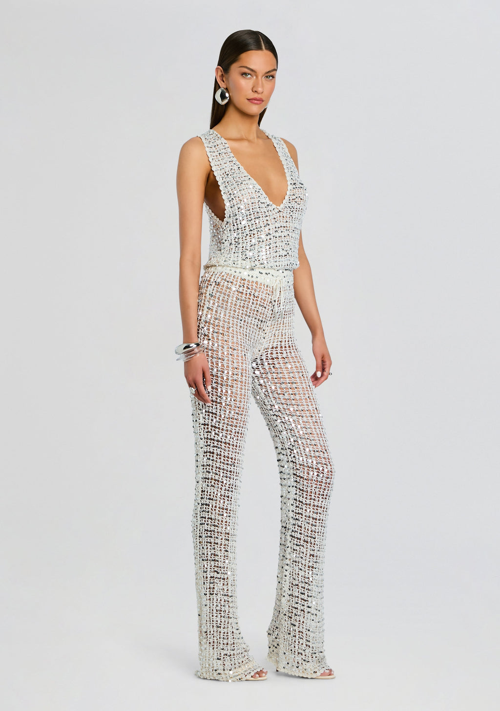 Nirvana Sequin Crochet Jumpsuit