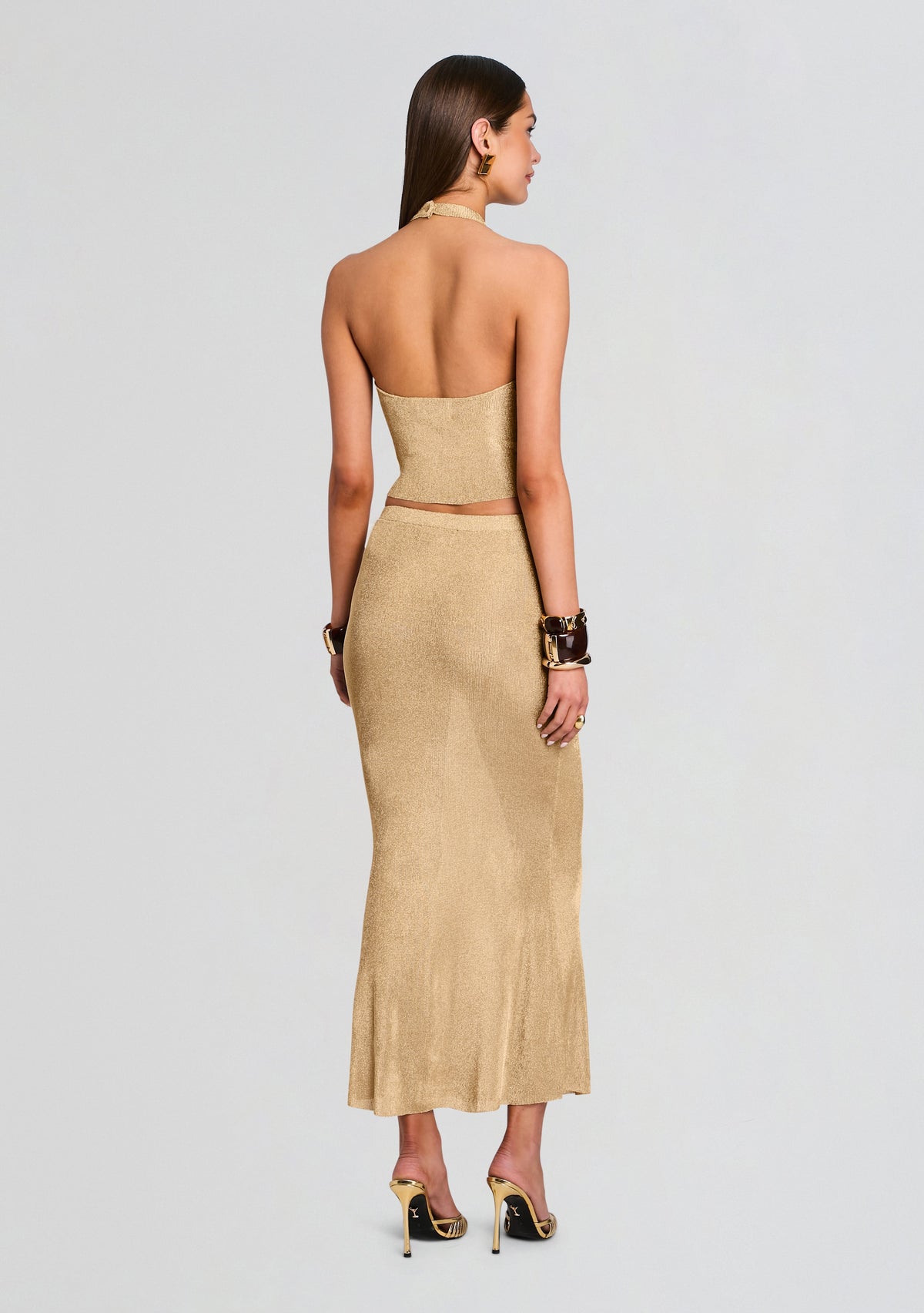 Harmony Metallic Knit Skirt