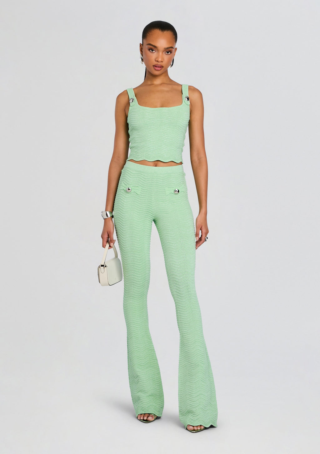 Joliet Metallic Rib Knit Pant