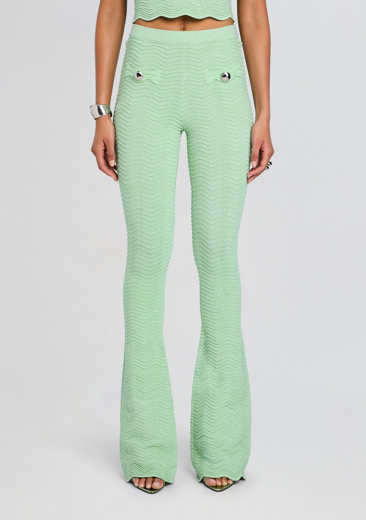 Joliet Metallic Rib Knit Pant