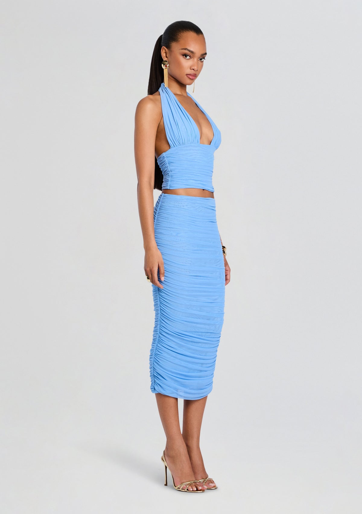 Pia Mesh Midi Skirt