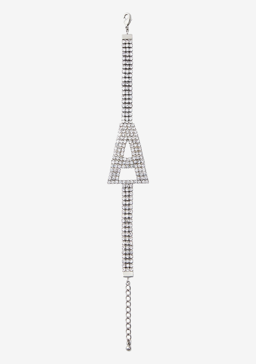 Rhinestone Alphabet Letter Bracelet
