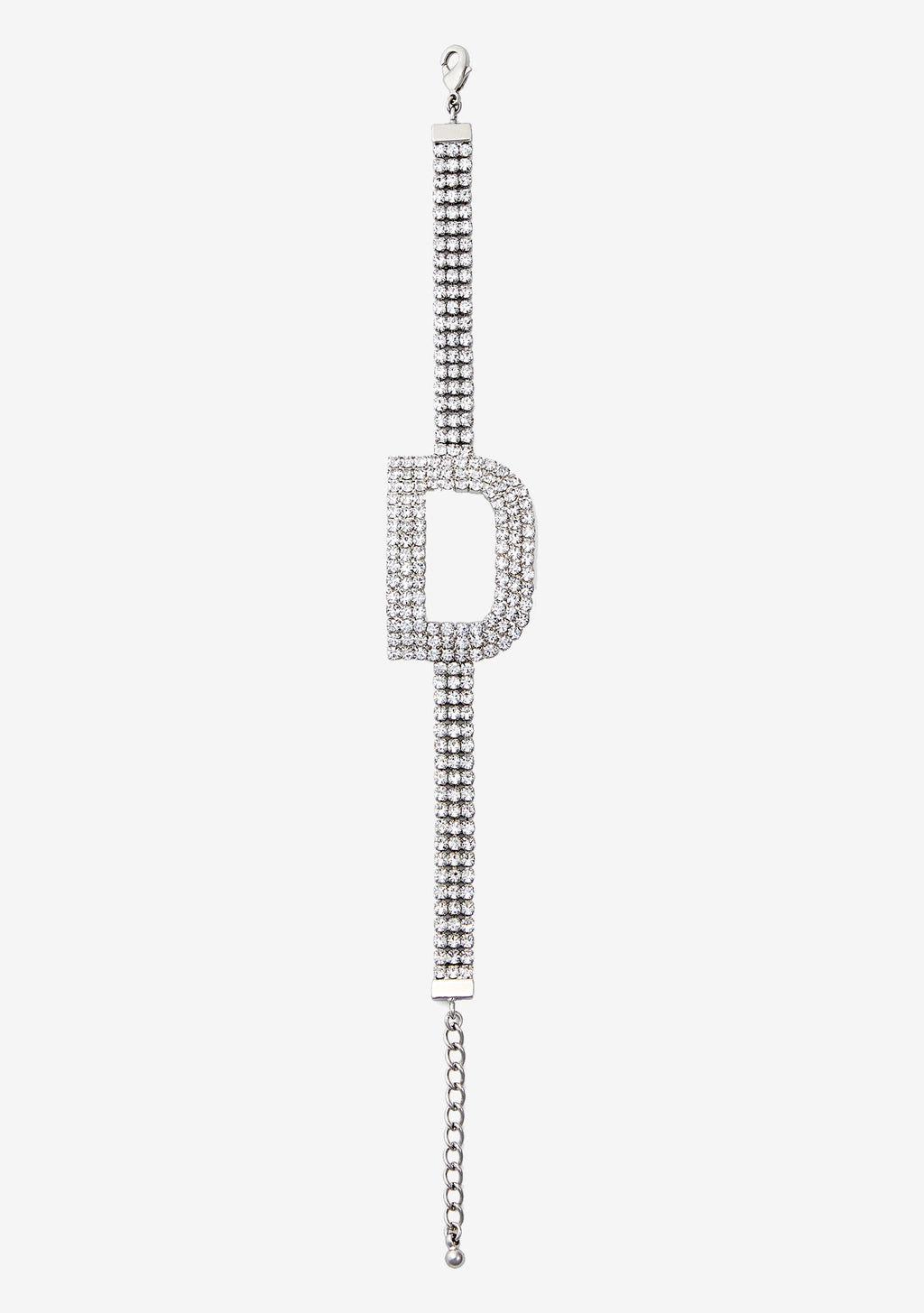 Rhinestone Alphabet Letter Bracelet