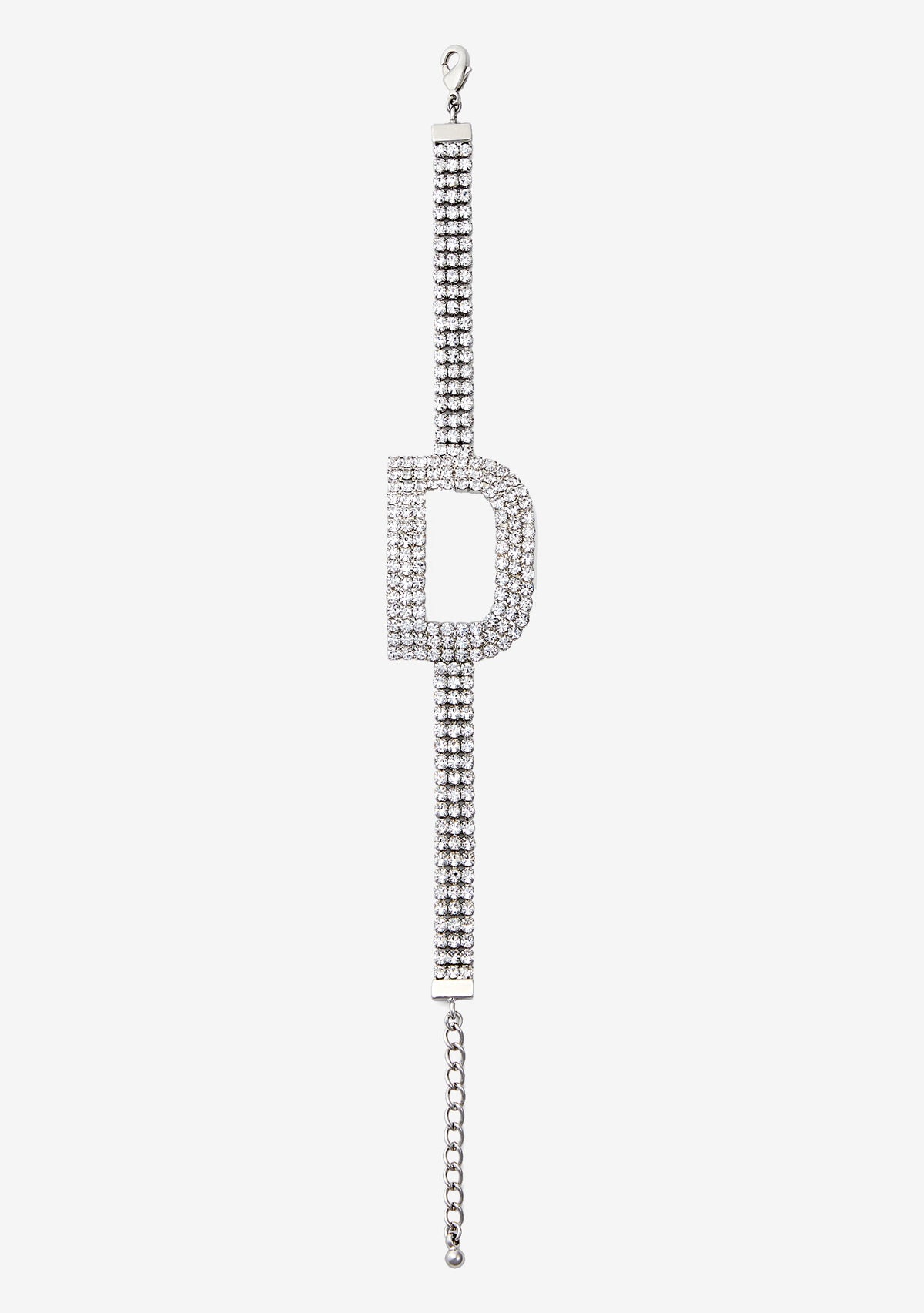 Rhinestone Alphabet Letter Bracelet