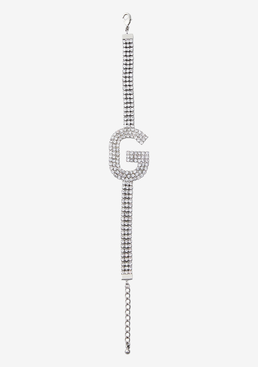 Rhinestone Alphabet Letter Bracelet