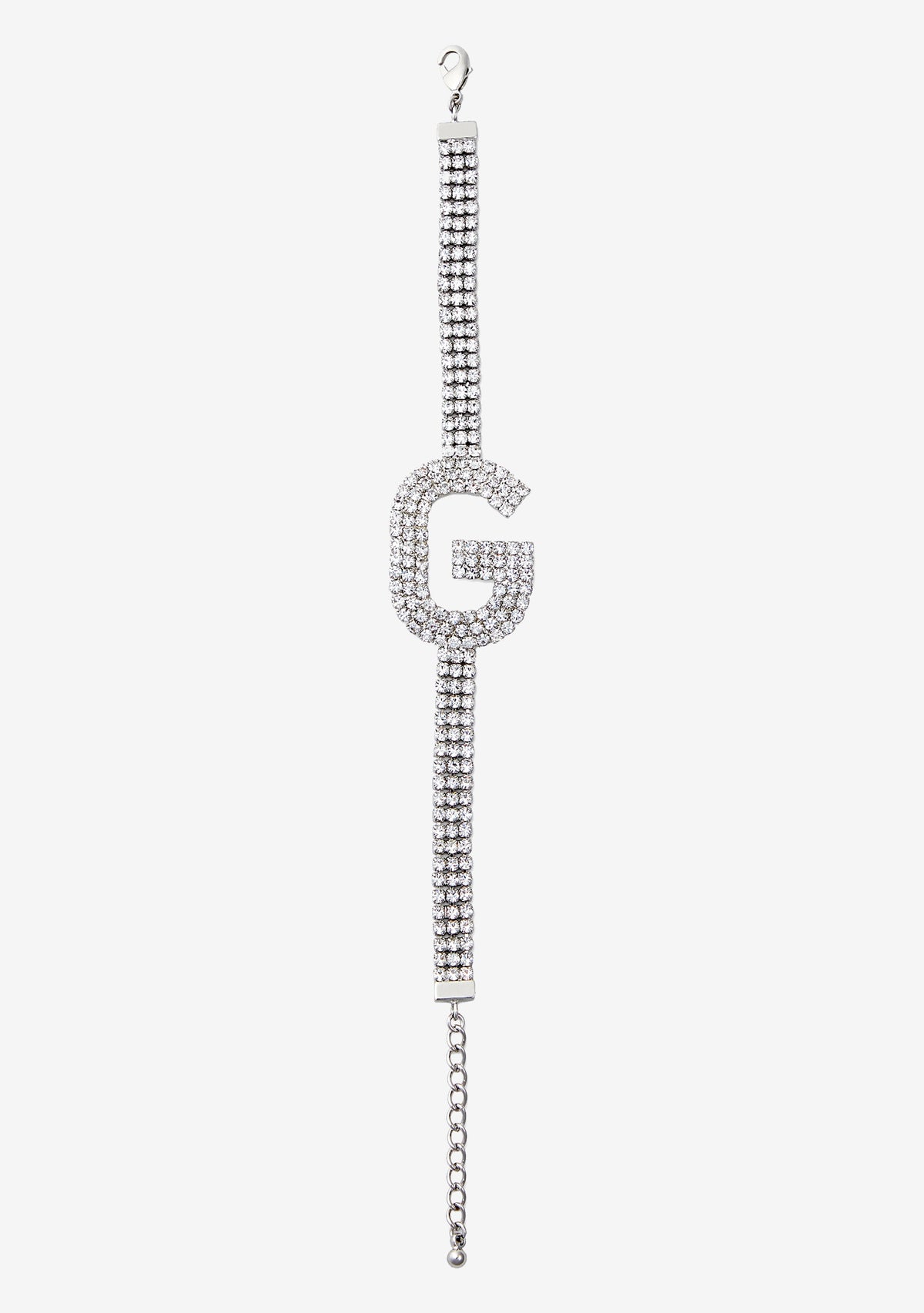 Rhinestone Alphabet Letter Bracelet