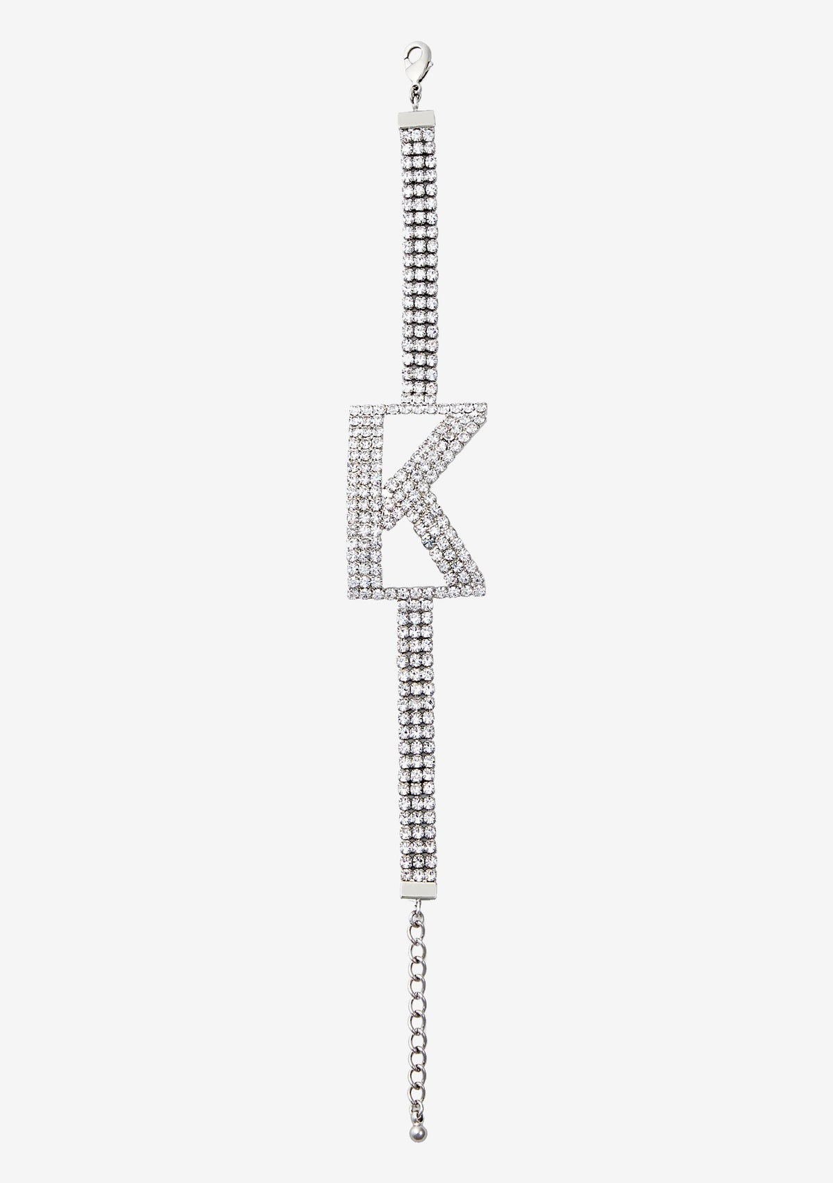 Rhinestone Alphabet Letter Bracelet
