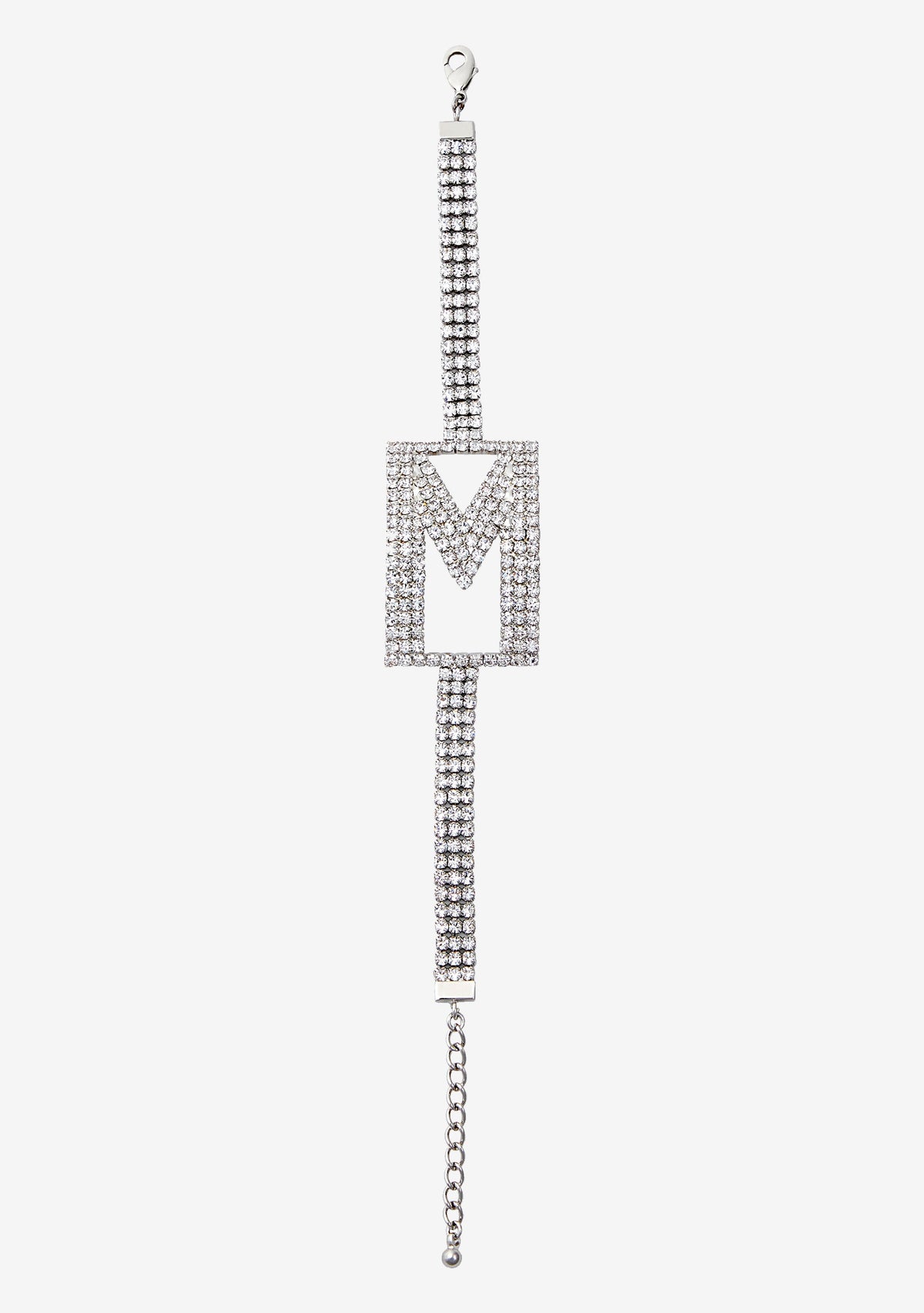 Rhinestone Alphabet Letter Bracelet