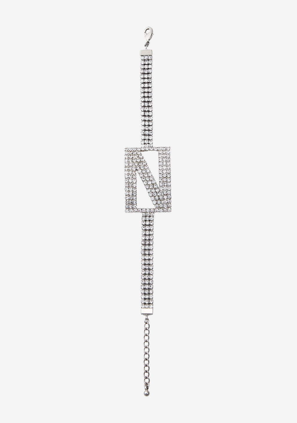 Rhinestone Alphabet Letter Bracelet