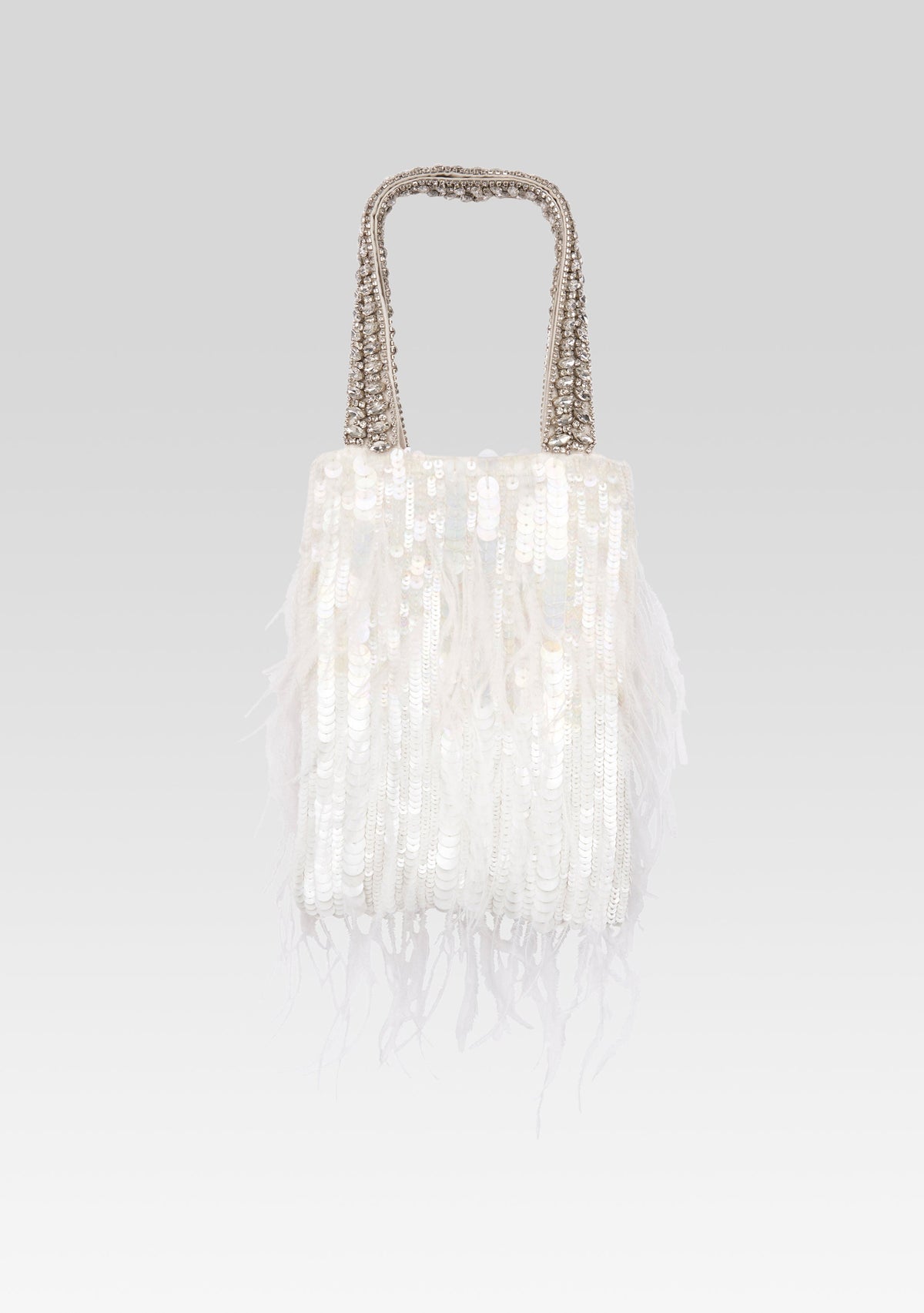 Avery Sequin Feather Bag