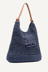PAULA CROCHET LOGO HOBO BAG