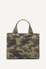 HADLEE SMALL LOGO EMBROIDERED CAMO TOTE