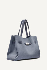 BRYAR DENIM LARGE SATCHEL