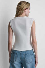 CREW NECK SLEEVELESS TEE