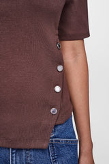 PUFF SLEEVE ASYMMETRIC TOP