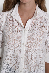 LACE PUFF SLEEVE SHIRT