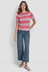 OPEN STITCH STRIPE SWEATER