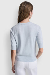 ELBOW SLEEVE CREW NECK SWEATER