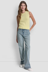 CREW NECK SLEEVELESS SWEATER