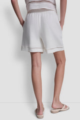 HIGH-RISE LINEN-BLEND SHORT