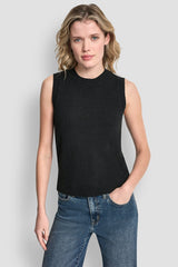 CREW NECK SLEEVELESS SWEATER