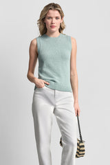 CREW NECK SLEEVELESS SWEATER