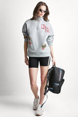 CAMPUS PATCH OVERSIZED QUARTER-ZIP