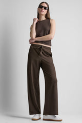 MID-RISE SPACEDYE WIDE LEG PANT