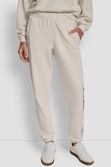 EXPLODED RHINESTONE VARISTY LOGO HIGH-RISE RELAXED
