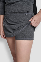 SPACEDYE SKORT WITH BUILT IN BIKE SHORT