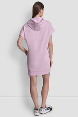 COLLEGIATE MEDALLION LOGO MINI HOODIE DRESS