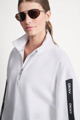 LOGO QUARTER-ZIP SWEATSHIRT