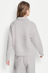 PIPED LOGO POLO SWEATSHIRT