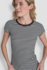 HUDSON RIB TEE WITH TONAL LOGO