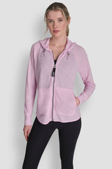 MINI WAFFLE FULL-ZIP HOODIE