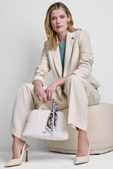 PINSTRIPE ONE-BUTTON BLAZER