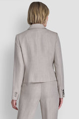 CROPPED SINGLE BUTTON BLAZER