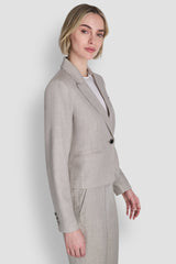 CROPPED SINGLE BUTTON BLAZER